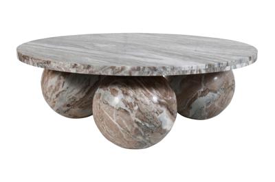 Diro Beige Marmeren 3-bal salontafel rond