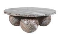 Diro Beige Marmeren 3-bal salontafel rond