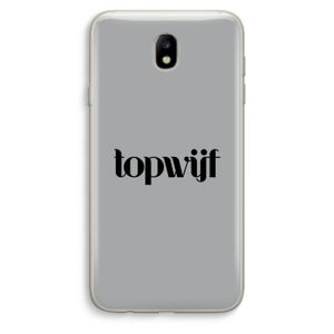 Topwijf Grijs Zwart: Samsung Galaxy J7 (2017) Transparant Hoesje