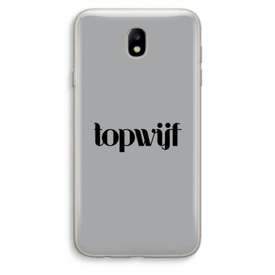 Topwijf Grijs Zwart: Samsung Galaxy J7 (2017) Transparant Hoesje