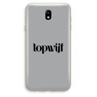 Topwijf Grijs Zwart: Samsung Galaxy J7 (2017) Transparant Hoesje
