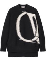 Off-White pull Ow Maxi à logo intarsia - Noir - thumbnail