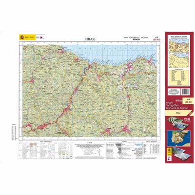 Topografische kaart 63 MT50 Eibar | CNIG - Instituto Geográfico Nacional1