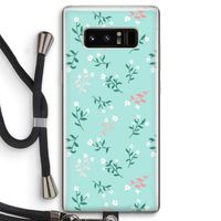 Small white flowers: Samsung Galaxy Note 8 Transparant Hoesje met koord