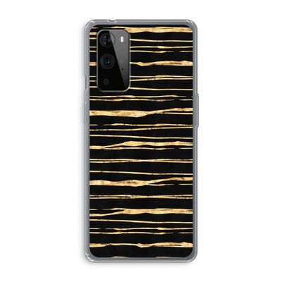 Gouden strepen: OnePlus 9 Pro Transparant Hoesje