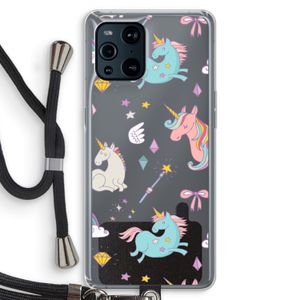 Fantasiewereld: Oppo Find X3 Pro Transparant Hoesje met koord