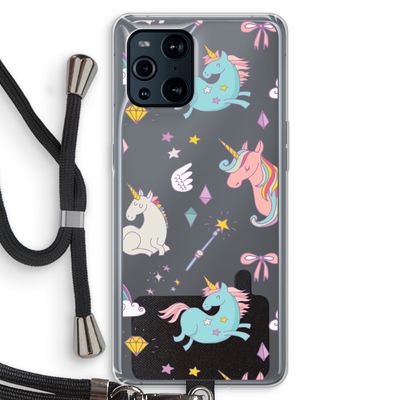Fantasiewereld: Oppo Find X3 Pro Transparant Hoesje met koord