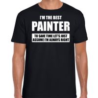I'm the best painter t-shirt zwart heren - De beste schilder cadeau 2XL  -