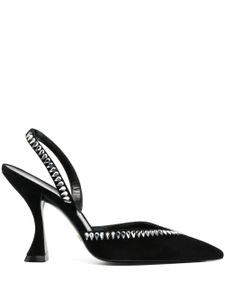 Stuart Weitzman escarpins pointus à détails de pierres 105 mm - Noir