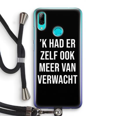 Meer verwacht - Zwart: Huawei P Smart (2019) Transparant Hoesje met koord