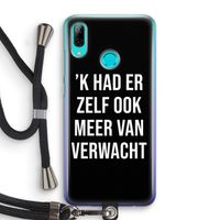 Meer verwacht - Zwart: Huawei P Smart (2019) Transparant Hoesje met koord