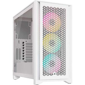 Corsair 4000D RGB AIRFLOW True White tower behuizing USB-A 3.2 (5 Gbit/s), USB-C 3.2 (5 Gbit/s), Window-kit