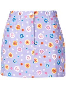 Lhd floral print a-line skirt - Violet