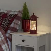 Sneeuwlantaarn voor binnen - Brievenbus met sneeuwpop - 27 cm hoog