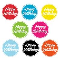 Happy Birthday bierviltjes / onderzetters - 80x stuks - D10 cm - Verjaardag tafel artikelen - Feest