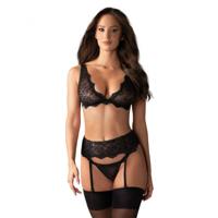 Kanten Ondergoed Set Obsessive Emperita Zwart L/XL
