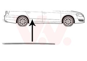 Sier- / beschermingspaneel, deur VAN WEZEL, Inbouwplaats: Rechts achter, u.a. für VW