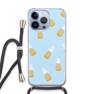 Ananasjes: iPhone 13 Pro Transparant Hoesje met koord