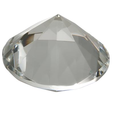 Ostaria decoratie diamanten - D8 cm - transparant glas - namaak edelstenen - hobby / decoratie