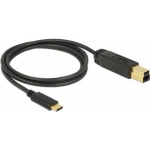 DeLOCK 83675 USB-kabel 1 m USB 3.2 Gen 2 (3.1 Gen 2) USB C USB B Zwart