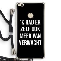 Meer verwacht - Zwart: Huawei Ascend P8 Lite (2017) Transparant Hoesje met koord