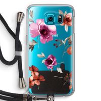 Geschilderde bloemen: Samsung Galaxy S6 Transparant Hoesje met koord