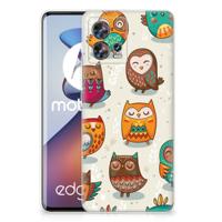 Motorola Edge 30 Fusion | TPU Hoesje | Vrolijke Uilen