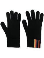 Paul Smith gants en laine à rayures - Noir - thumbnail