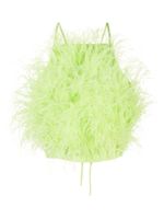 Cult Gaia feather-detail crop top - Vert