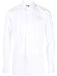 TOM FORD sweat en coton à plastron plissé - Blanc