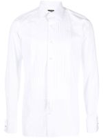 TOM FORD sweat en coton à plastron plissé - Blanc - thumbnail