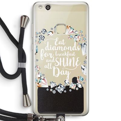 Diamonds: Huawei Ascend P10 Lite Transparant Hoesje met koord