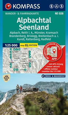Wandelkaart 028 Alpbachtal, Seenland | Kompass