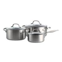 GreenPan Geneva kookset 3delig Pan Zilver GreenPan Geneva kookset 3delig Pan Zilver