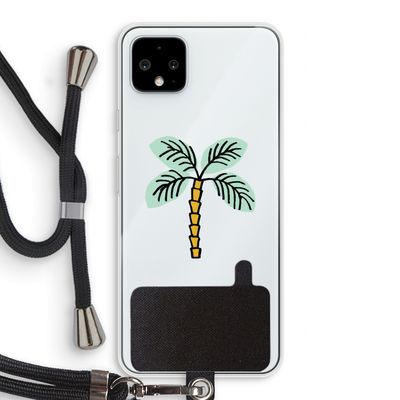 Palmboom: Pixel 4 XL Transparant Hoesje met koord