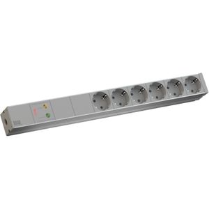 Bachmann 19" IT PDU Basic 1 HE, 6-voudig stekkerdoos