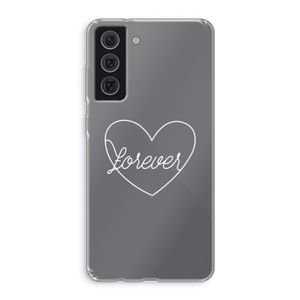 Forever heart pastel: Samsung Galaxy S21 FE Transparant Hoesje