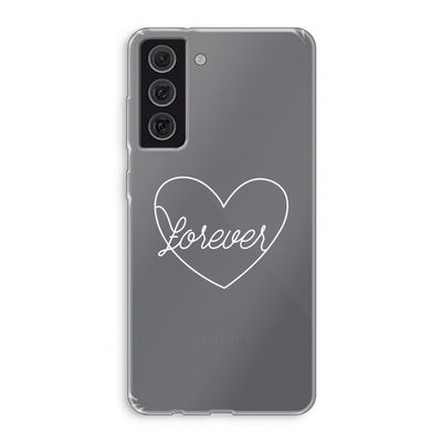Forever heart pastel: Samsung Galaxy S21 FE Transparant Hoesje