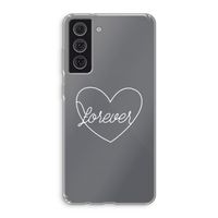 Forever heart pastel: Samsung Galaxy S21 FE Transparant Hoesje Forever heart pastel: Samsung Galaxy S21 FE Transparant Hoesje