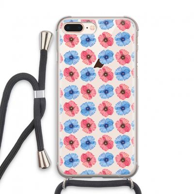 Klaproosjes: iPhone 7 PLUS Transparant Hoesje met koord