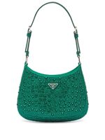 Prada sac porté épaule Cleo à ornements en cristal - Vert - thumbnail