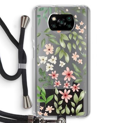 Botanical sweet flower heaven: Xiaomi Poco X3 Pro Transparant Hoesje met koord