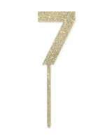 HEMA Taartdecoratie herbruikbaar cijfer 7 (goud)