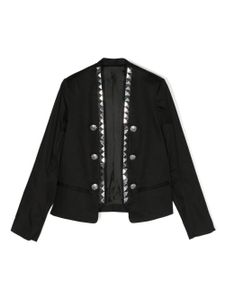 Balmain Kids blazer à boutonnière croisée - Noir