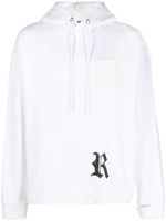 Raf Simons hoodie à patch logo - Blanc