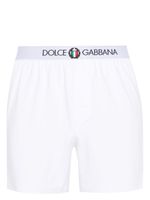 Dolce & Gabbana boxer à patch logo - Blanc - thumbnail