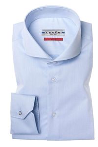 Ledȗb Slim Fit Overhemd blauw, Effen