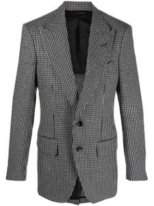 TOM FORD houndstooth-pattern single-breasted blazer - Gris