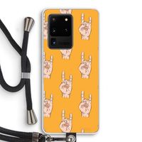 Rock: Samsung Galaxy S20 Ultra Transparant Hoesje met koord