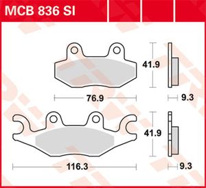 TRW Remblokken, en remschoenen voor de moto, MCB836SI Sinter offroad